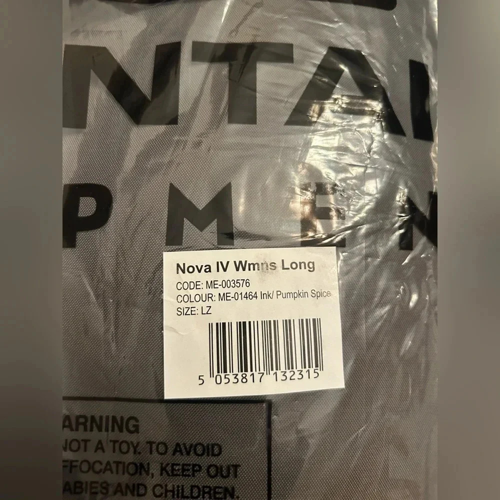 Mountain Equipment Women's Long Left-Zip Nova Iv Sleeping Bag Blue Orange Nwt — image 3 of 3